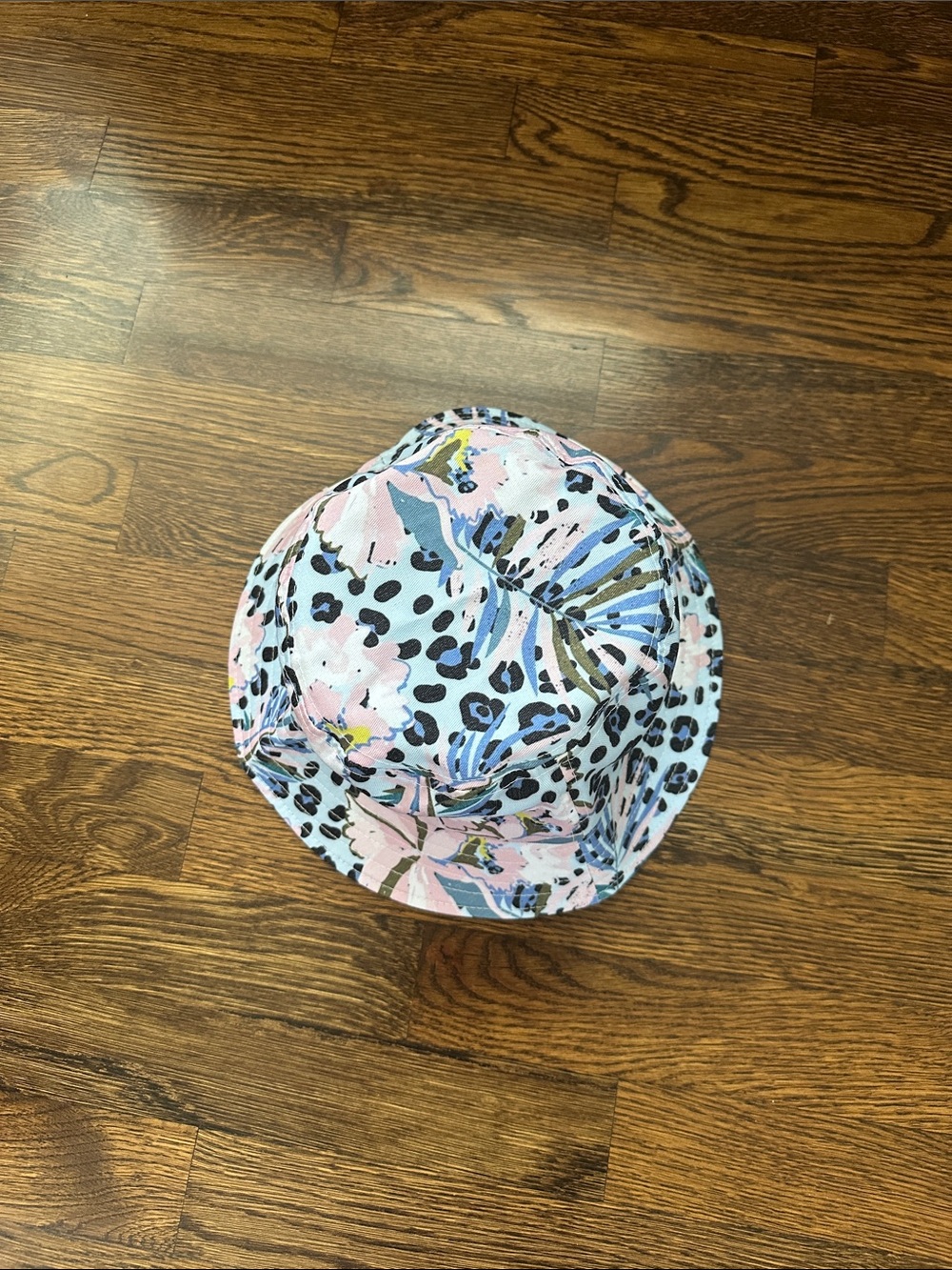 Lucky 7- Floral & Leopard Print Bucket Hat in Pastel Colors